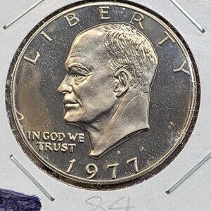 1977-S Cameo Proof Eisenhower Dollar.. Uncirculated.. In Protective Holder